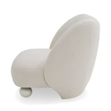 VIG Furniture Divani Casa Duran - Contemporary White Fabric Accent Chair VGOD-ZW-23056-WHT