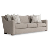 Ventura Elegant Beige Fabric Sofa with Deep Seat Cushions & Contrasting Pillows