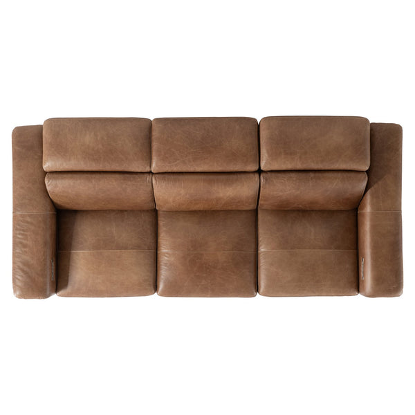 Bernhardt Bernhardt Lioni Leather Power Motion Sofa With Usb, Motorized Recline, Bustle Back Comfort, 93.5" Wide 9567RHO