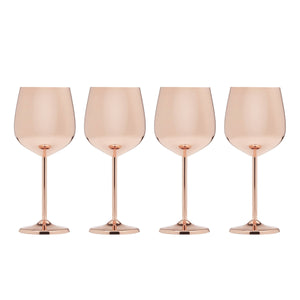 Lenox Cambridge 18 Oz Copper Stainless Steel White Wine Glasses, Set of 4 Metallic, COPPER METAL EW005CBCPRDS