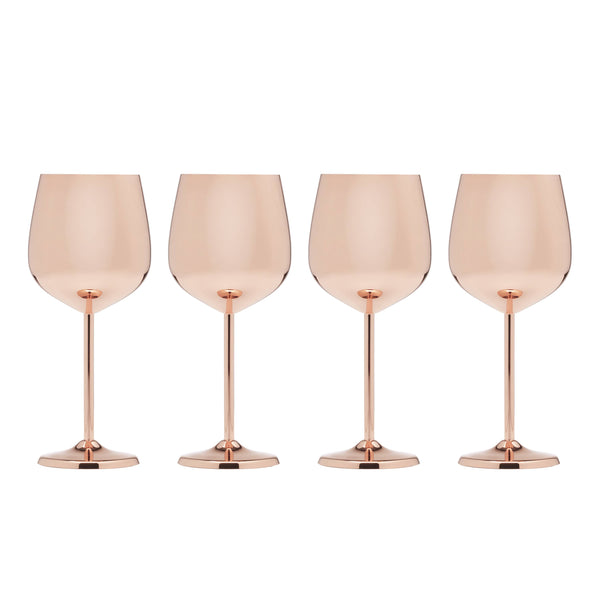Lenox Cambridge 18 Oz Copper Stainless Steel White Wine Glasses, Set of 4 Metallic, COPPER METAL EW005CBCPRDS