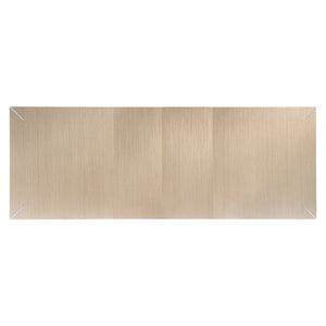 Bernhardt Bernhardt Modulum Dining Table With Sahara Veneer Top, Polished Stainless Angled Legs, Extensible 315222