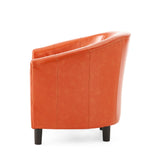 Christopher Knight Home® - Noble House - Napoli Transitional Bonded Leather Club Chair, Orange