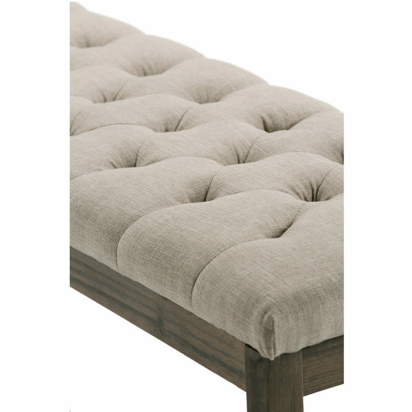 English Elm Waverly Tufted Ottoman Bench - Elegant Natural Upholstery For Versatile Home Décor & Comfort B136P159922-GIGA