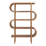 Pulaski Furniture Scott Living Heritage 4-Shelf S-Design Open Bookcase Natural, Natural Sheesham Dalbergia Sissoo P401DJ073