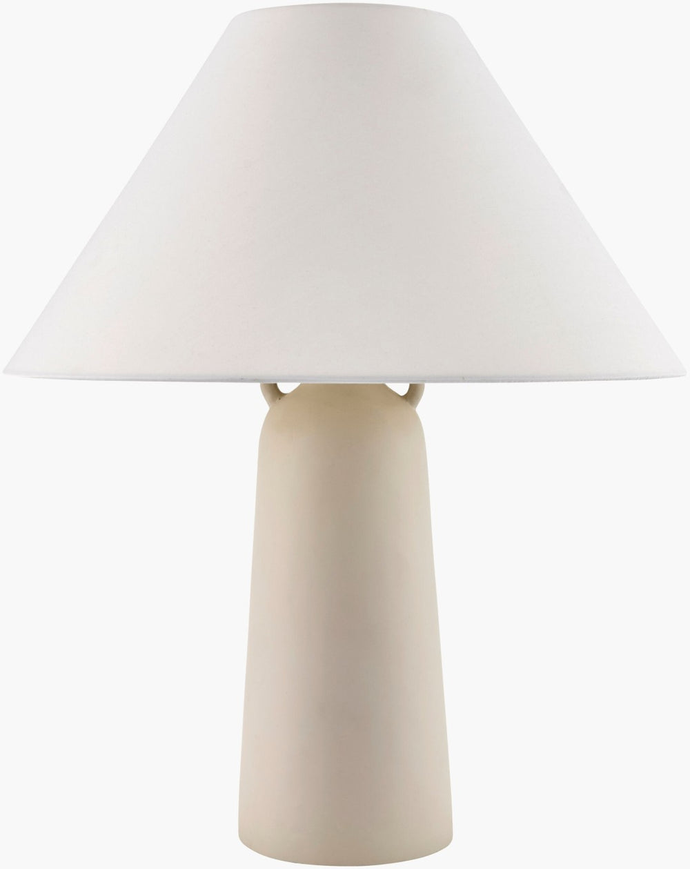 Livabliss Deva Concrete Base Table Lamp with Hand-painted Detail and Warm Cotton Shade DVA-001