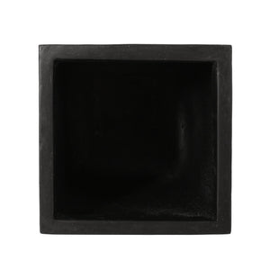 English Elm Ella Handcrafted Cast Stone Outdoor Planter Tapered Architectural Design for Patio 69576.00BLK