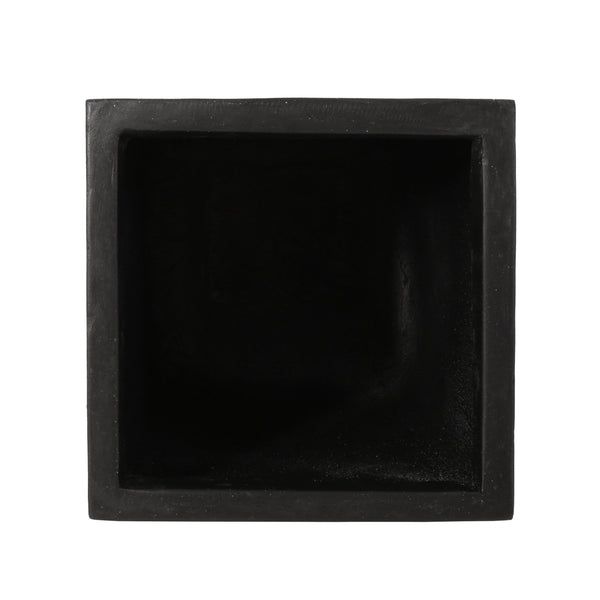 English Elm Ella Handcrafted Cast Stone Outdoor Planter Tapered Architectural Design for Patio 69576.00BLK