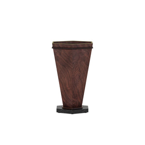 A.R.T. Furniture Revival Spot Table - Traditional Charm With Charcoal Marble Top & Aged Brass Trim For Elegant Spaces Brown Rubberwood Solids,Quarter Mahogany Veneer,Resin,Metal,Stone 328309-1730