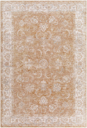Livabliss Da Vinci Medallion Polyester Area Rug with Fringe for Living or Dining Rooms Cream, Tan 6'7" x 9'6" DVC2300-6796