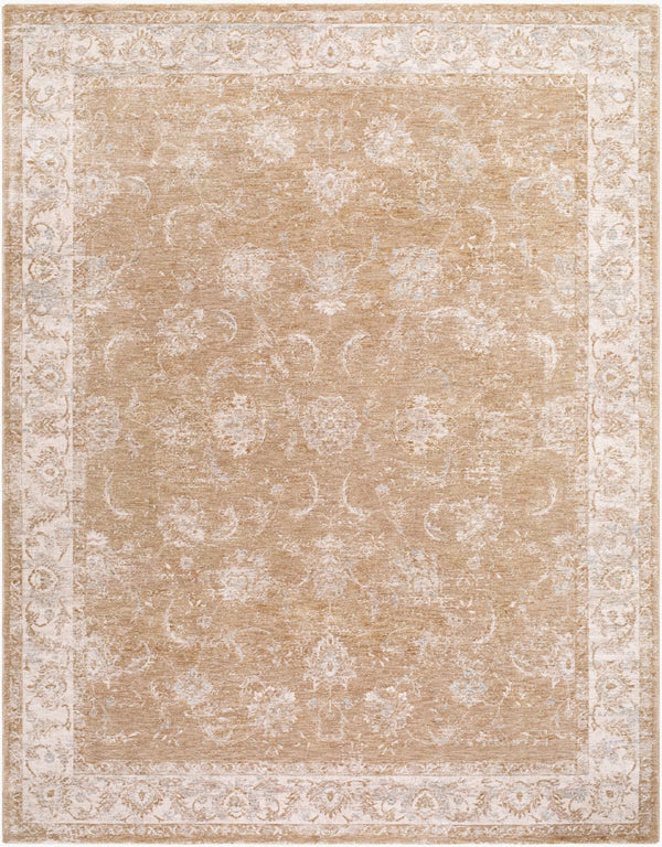 Livabliss Da Vinci Medallion Polyester Area Rug with Fringe for Living or Dining Rooms Cream, Tan 7'10" x 10'2" DVC2300-710102