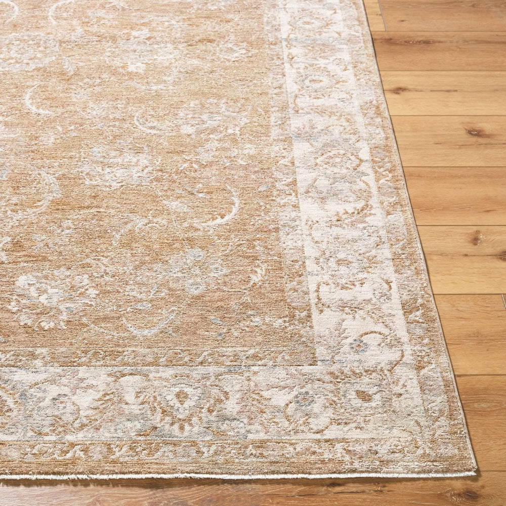 Livabliss Da Vinci Medallion Polyester Area Rug with Fringe for Living or Dining Rooms Cream, Tan 6'7" x 9'6" DVC2300-6796