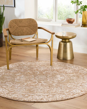 Livabliss Da Vinci Traditional Polyester Area Rug with Fringe Border for Living Dining Rooms Cream, Tan 2'7" x 7'3" DVC2301-2773