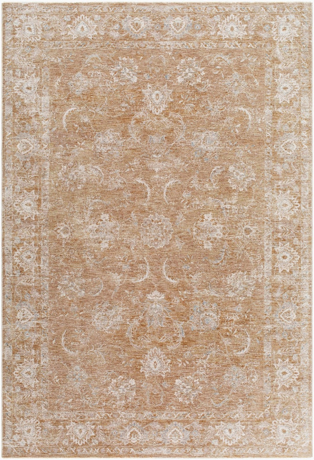 Livabliss Da Vinci Traditional Polyester Area Rug with Fringe Border for Living Dining Rooms Cream, Tan 2'7" x 7'3" DVC2301-2773