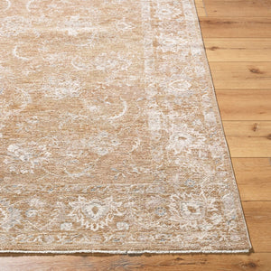 Livabliss Da Vinci Traditional Polyester Area Rug with Fringe Border for Living Dining Rooms Cream, Tan 2'7" x 7'3" DVC2301-2773