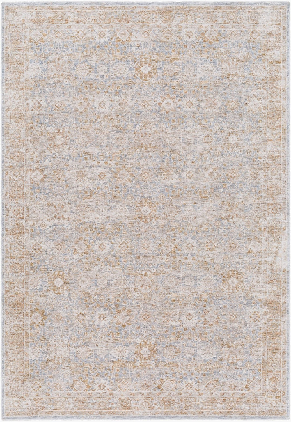 Livabliss Da Vinci Machine Woven Polyester Area Rug with Fringe Traditional Pattern for Large Rooms Cream, Tan 9' x 12'2" DVC2303-9122