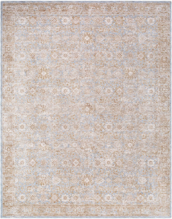 Livabliss Da Vinci Machine Woven Polyester Area Rug with Fringe Traditional Pattern for Large Rooms Cream, Tan 7'10" x 10'2" DVC2303-710102