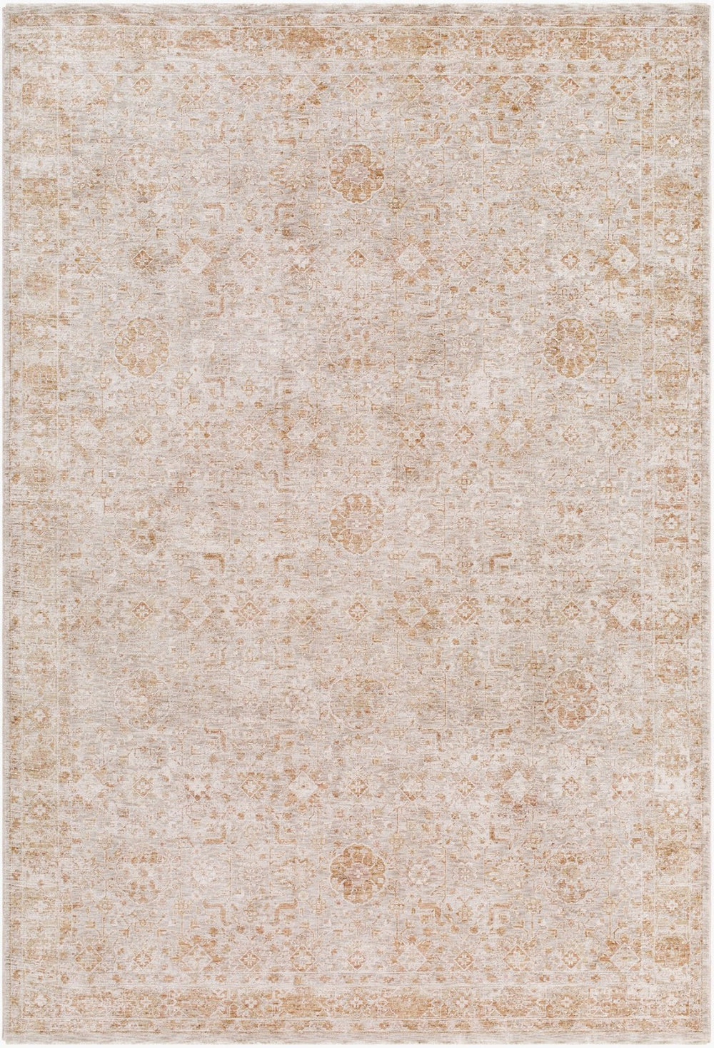 Livabliss Da Vinci Machine Woven Polyester Area Rug with Fringe for Large Living Spaces Cream, Tan 10' x 13'11" DVC2304-1014