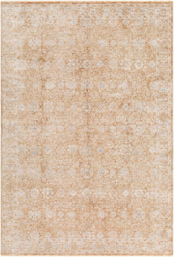 Livabliss Da Vinci Traditional Motif Polyester Area Rug Woven in Turkey with Fringe Detailing Cream, Blue 6'7" x 9'6" DVC2305-6796
