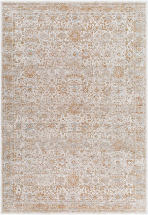 Livabliss Da Vinci Traditional Polyester Area Rug with Fringe Border for Large Living Spaces Cream, Tan 2'7" x 10' DVC2306-2710