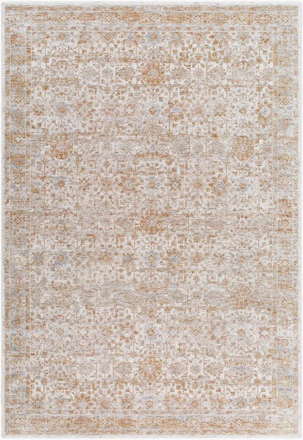 Livabliss Da Vinci Traditional Polyester Area Rug with Fringe Border for Large Living Spaces Cream, Tan 2'7" x 10' DVC2306-2710