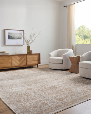 Livabliss Da Vinci Traditional Polyester Area Rug with Fringe Border for Large Living Spaces Cream, Tan 2'7" x 10' DVC2306-2710