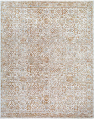 Livabliss Da Vinci Traditional Polyester Area Rug with Fringe Border for Large Living Spaces Cream, Tan 7'10" x 10'2" DVC2306-710102