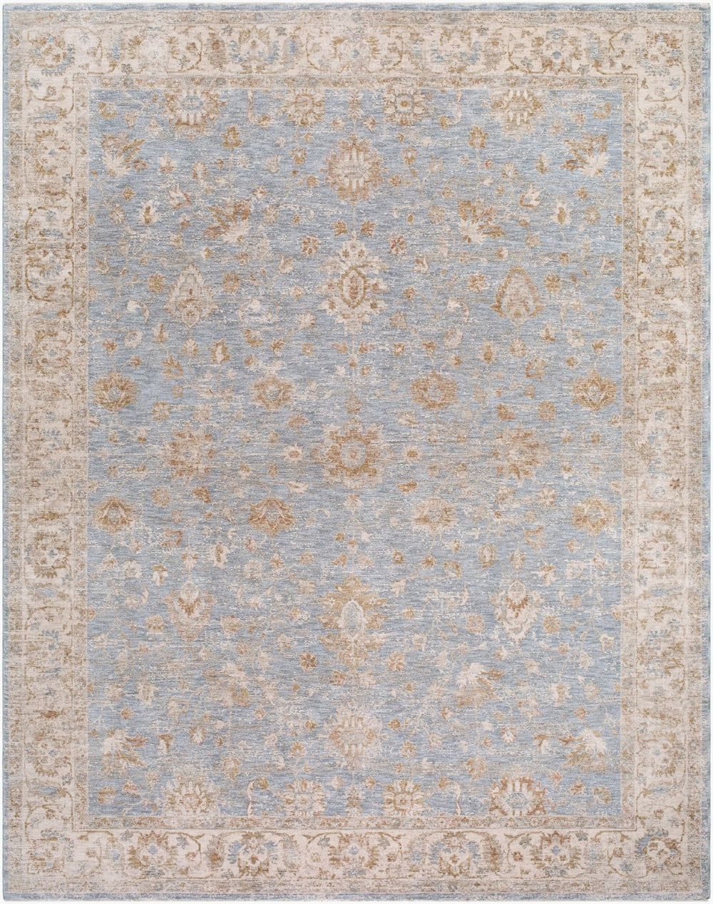 Livabliss Da Vinci Medallion Area Rug Machine Woven Polyester with Fringe for Living Room Sage, Cream 12' x 15' DVC2307-1215