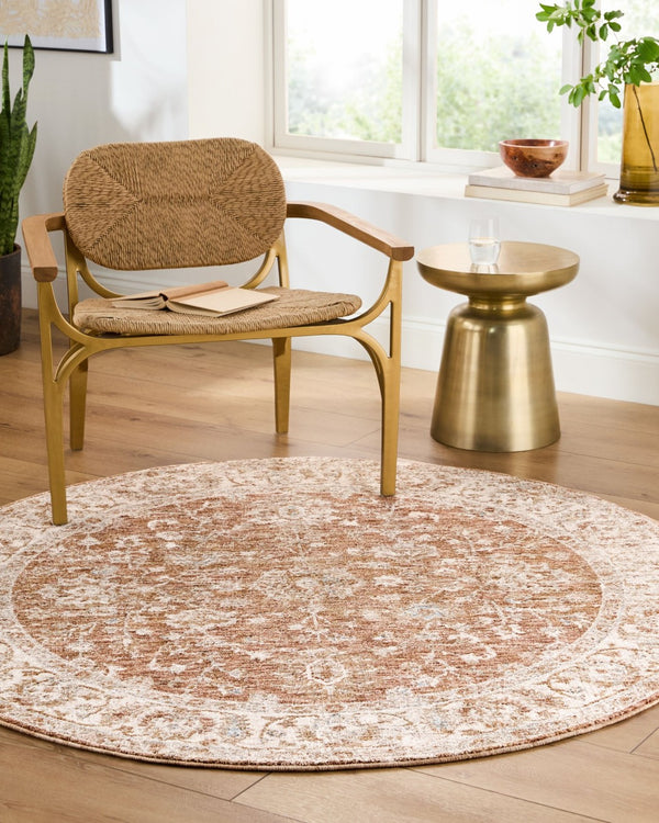 Livabliss Da Vinci Traditional Medallion Machine Woven Polyester Area Rug with Fringe for Living Room Cream, Blue 5' x 7'5" DVC2308-575