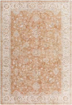 Livabliss Da Vinci Traditional Medallion Machine Woven Polyester Area Rug with Fringe for Living Room Cream, Blue 5' x 7'5" DVC2308-575