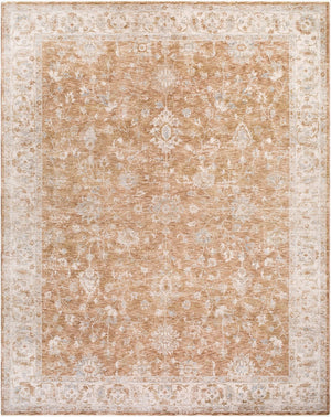 Livabliss Da Vinci Traditional Medallion Machine Woven Polyester Area Rug with Fringe for Living Room Cream, Blue 7'10" x 10'2" DVC2308-710102