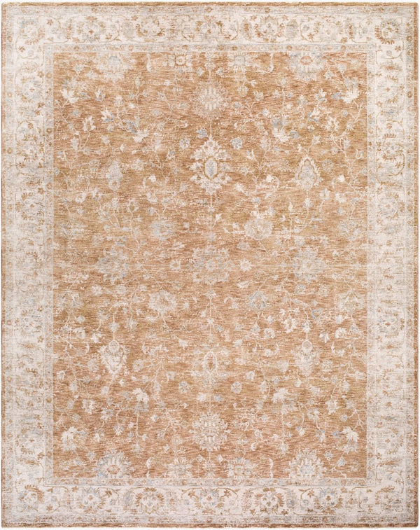 Livabliss Da Vinci Traditional Medallion Machine Woven Polyester Area Rug with Fringe for Living Room Cream, Blue 7'10" x 10'2" DVC2308-710102