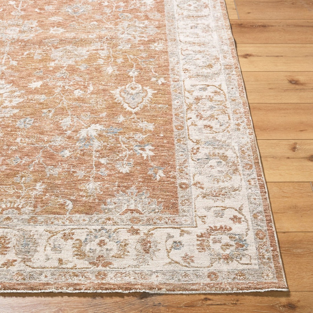 Livabliss Da Vinci Traditional Medallion Machine Woven Polyester Area Rug with Fringe for Living Room Cream, Blue 5' x 7'5" DVC2308-575