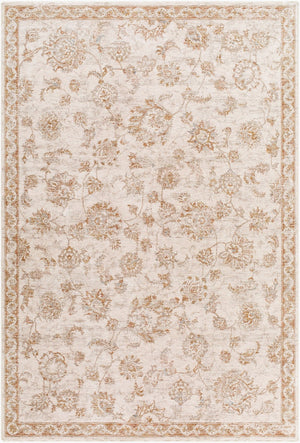Livabliss Da Vinci Machine Woven Medallion Area Rug with Fringe for Living and Dining Rooms Light Olive, Cr 2'7" x 7'3" DVC2310-2773