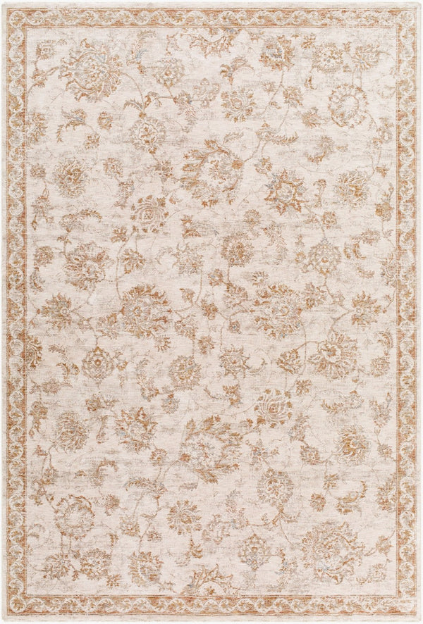 Livabliss Da Vinci Machine Woven Medallion Area Rug with Fringe for Living and Dining Rooms Light Olive, Cr 2'7" x 7'3" DVC2310-2773