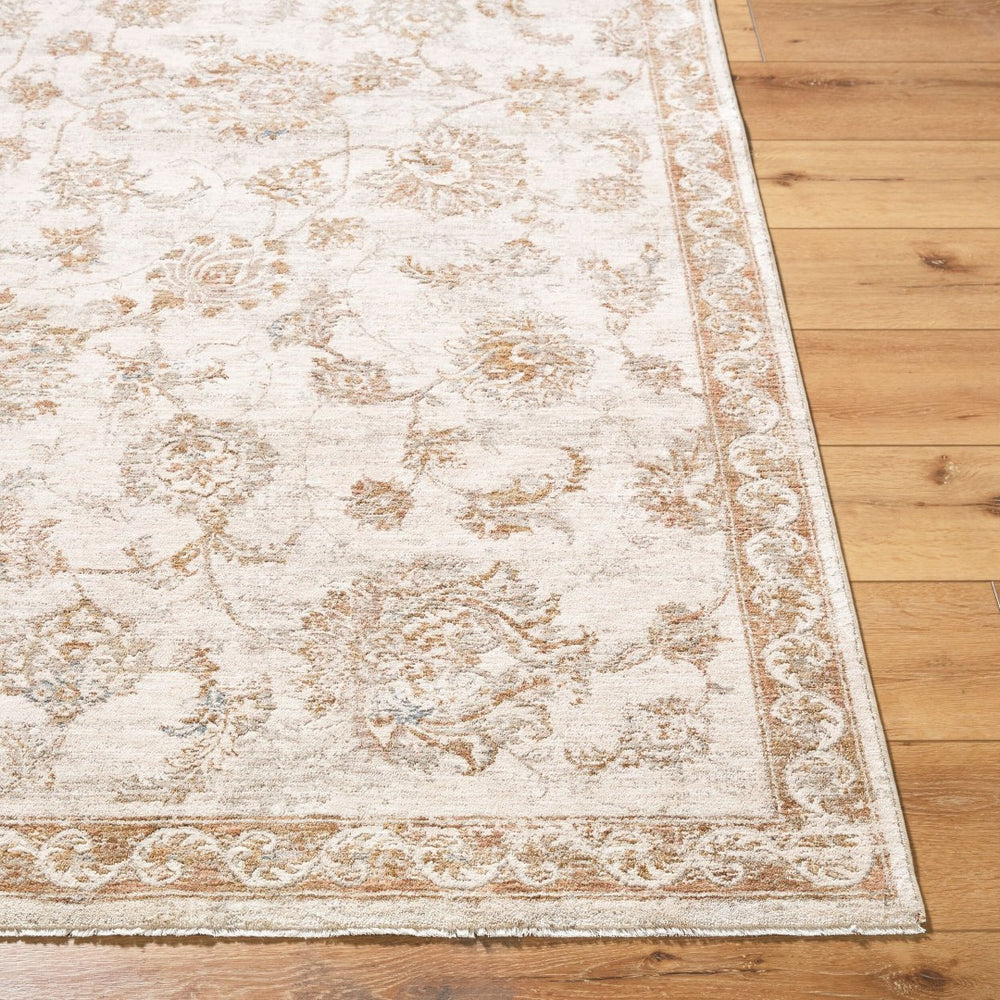 Livabliss Da Vinci Machine Woven Medallion Area Rug with Fringe for Living and Dining Rooms Light Olive, Cr 2'7" x 7'3" DVC2310-2773