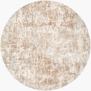 Livabliss Da Vinci Geometric Polyester Area Rug Mid-century Modern Plush Pile Living Room Accent Cream, Tan 5'3" x 5'3" DVC2311-53RD