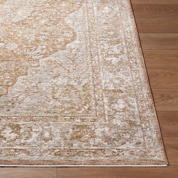 Livabliss Da Vinci Traditional Polyester Area Rug with Fringe for Formal Living Dining Rooms Dusty Sage, Med 6'7" x 9'6" DVC2313-6796