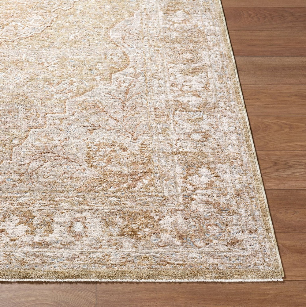 Livabliss Da Vinci Traditional Fringe Area Rug with Polyester Pile for Living and Dining Rooms Ivory, Dusty Sa 2' x 2'11" DVC2314-2211