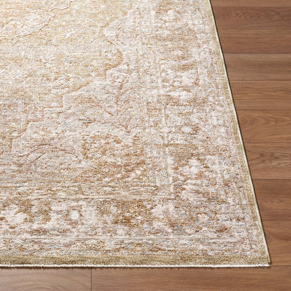 Livabliss Da Vinci Traditional Fringe Area Rug with Polyester Pile for Living and Dining Rooms Ivory, Dusty Sa 2' x 2'11" DVC2314-2211
