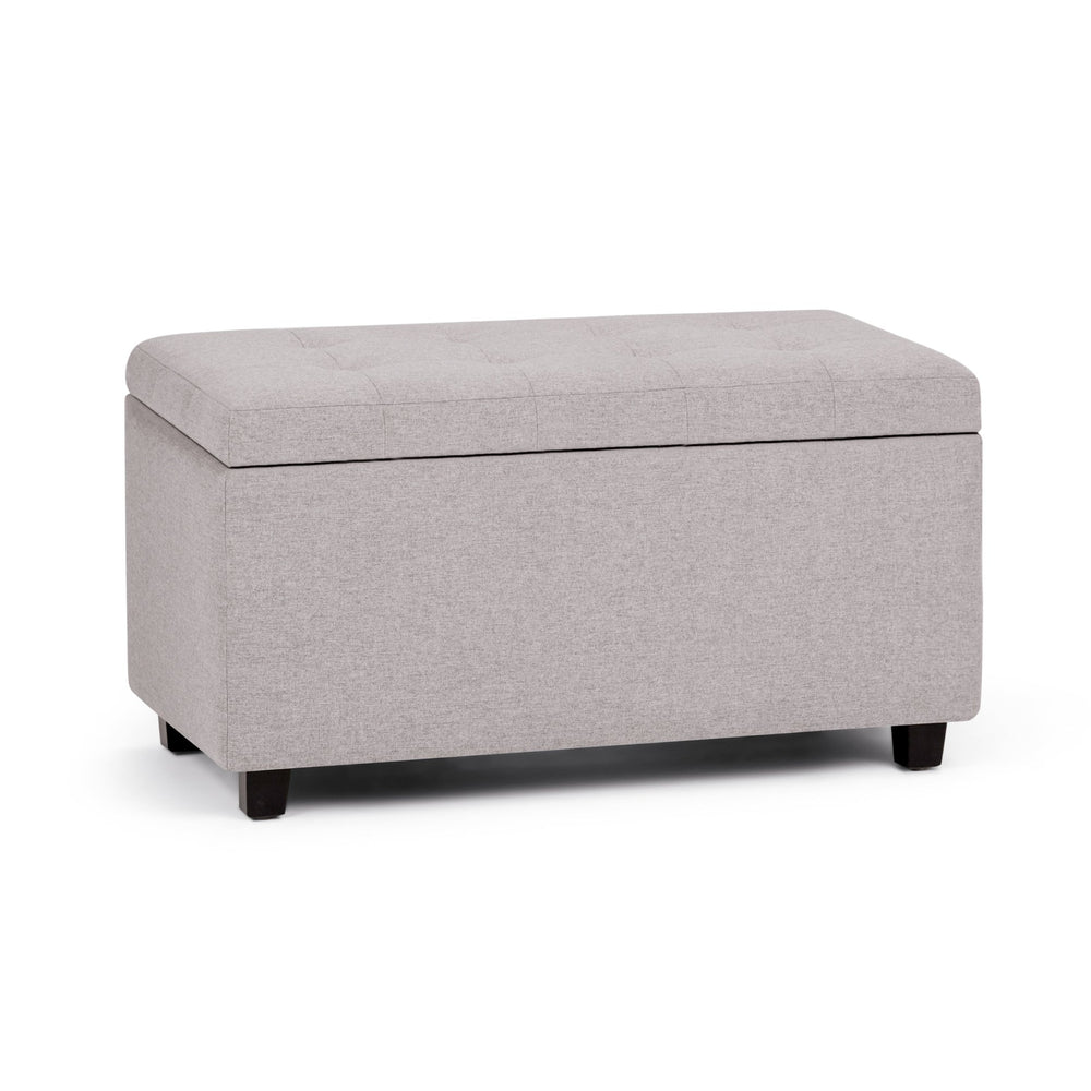 English Elm Cosmopolitan Storage Ottoman In Cloud Grey - Versatile Comfort, Stylish Design & Hidden Storage Solution B136P159766
