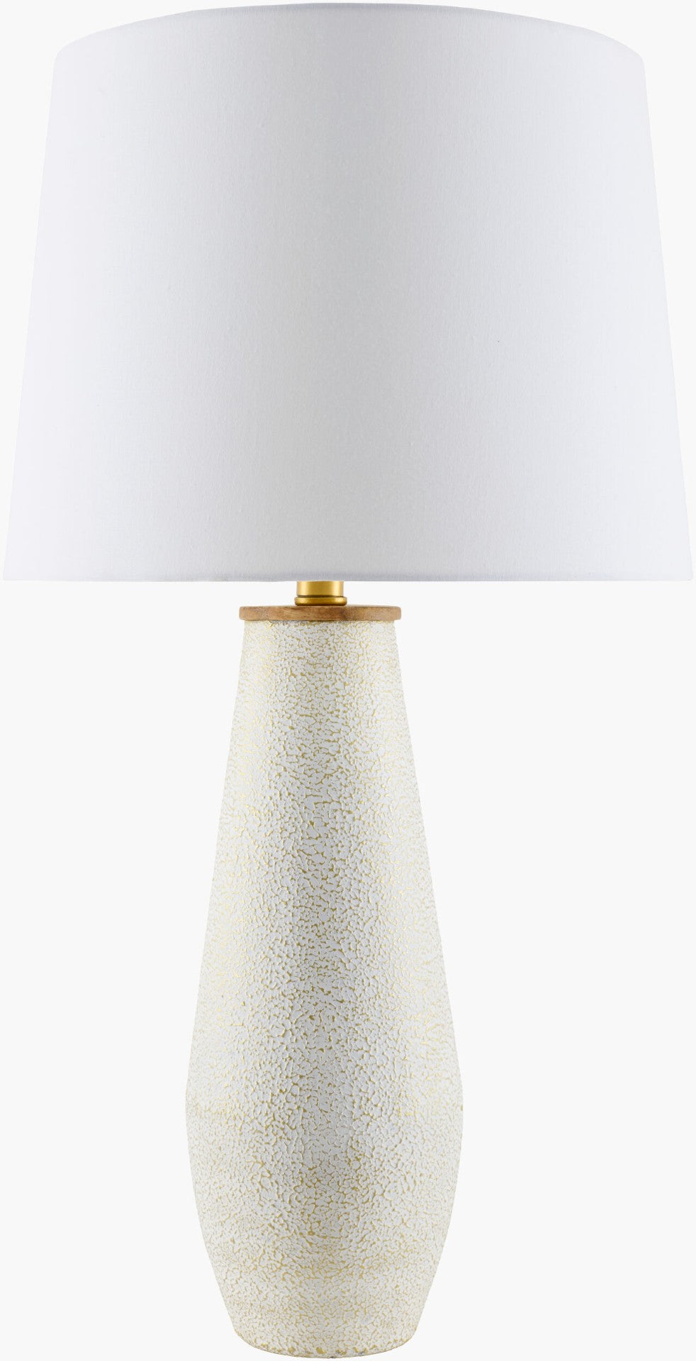 Surya Dividal Iron Table Lamp with Cotton Shade for Warm Ambient Living Room Glow DVD001-SET