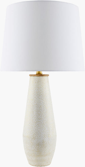 Surya Dividal Iron Table Lamp with Cotton Shade for Warm Ambient Living Room Glow DVD001-SET