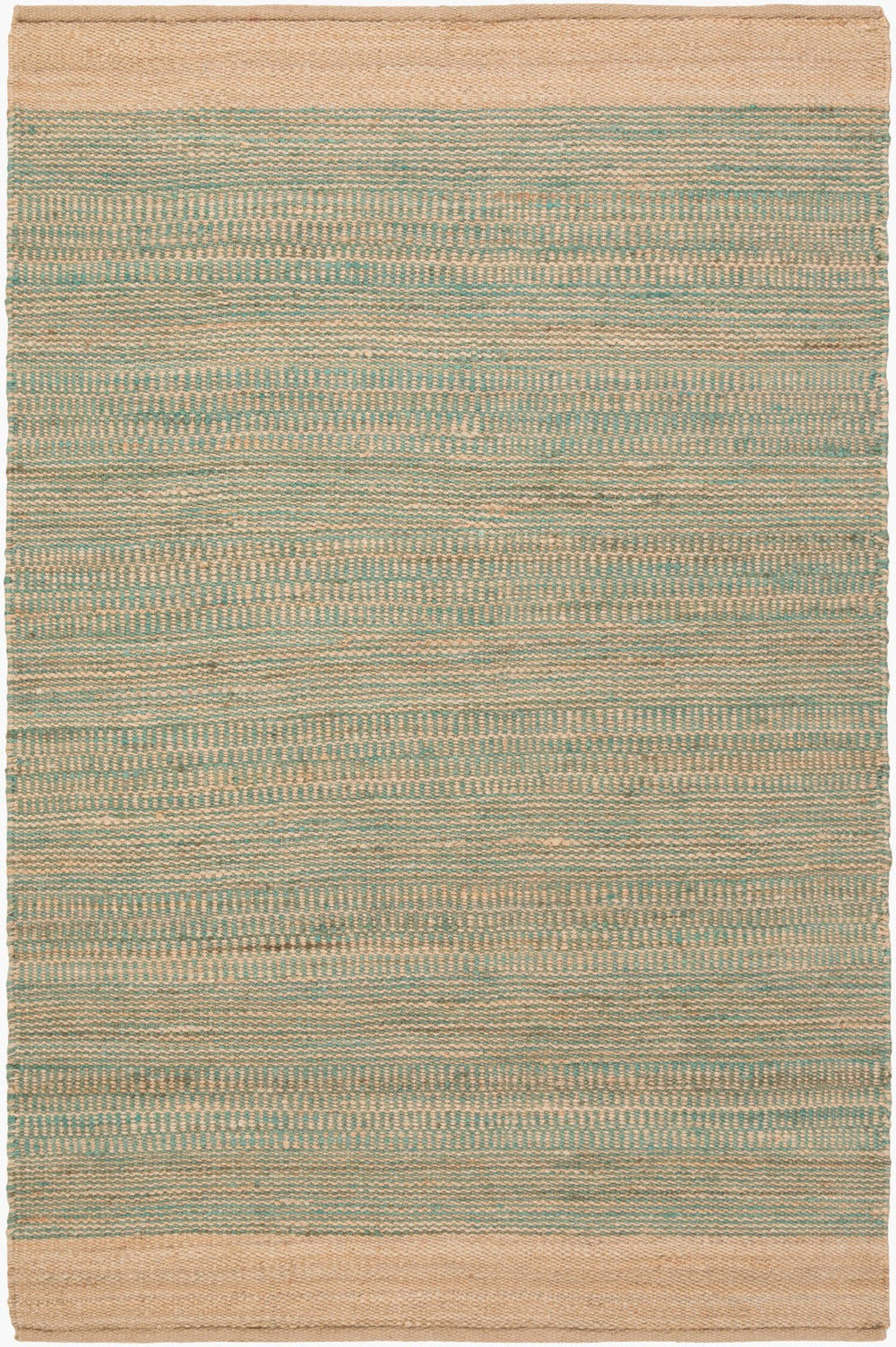 Surya Davidson 4' X 6' Handmade Jute Rug - Rustic Charm For Cozy Spaces, Durable Design, Spot Clean Only Aqua Jute Dvd1005-46