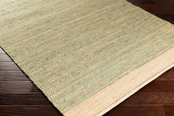 Surya Davidson 4' X 6' Handmade Jute Rug - Rustic Charm For Cozy Spaces, Durable Design, Spot Clean Only Aqua Jute Dvd1005-46