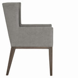 Bernhardt Linea Upholstered Arm Chair in Cerused Charcoal Finish 384548B