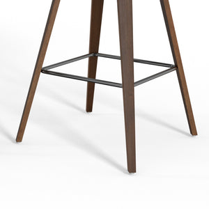 English Elm Randolph Mid-Century Modern Counter/Bar Stools Set Of 2 - Stylish Vegan Leather, Durable Bentwood Design B136P159447-GIGA