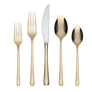 Lenox Cambridge Samantha Gold 20-Piece Flatware Set Metallic, GOLD METAL 297520R