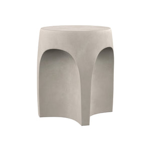 Bernhardt Bernhardt Casa Paros Bedrock Side Table — Sculptural Glass‑Reinforced Concrete Drum With Arched Carvings 317124