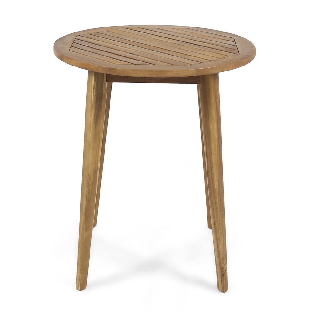 English Elm Stamford Round Solid Acacia Outdoor Bistro Table Weather Resistant Patio Dining 62919.00